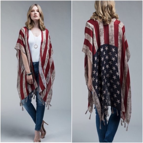 American flag Kimono - Picture 3 of 3